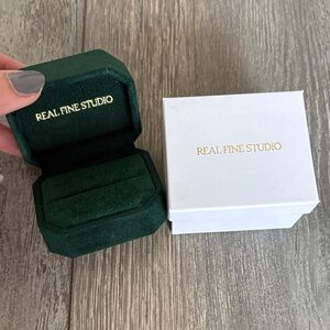 Real Fine Studio Green Velvet Jewelry Box